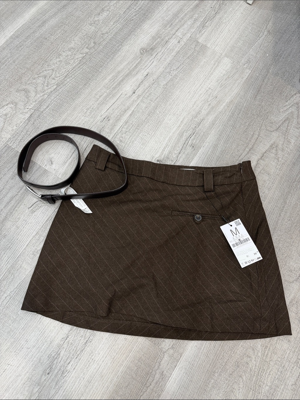 Stradivarius Pinstripe Skort